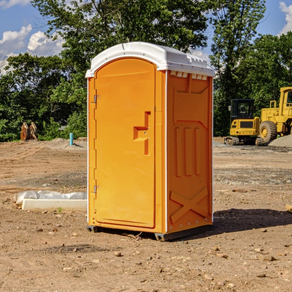 how often are the portable restrooms cleaned and serviced during a rental period in Pearson GA